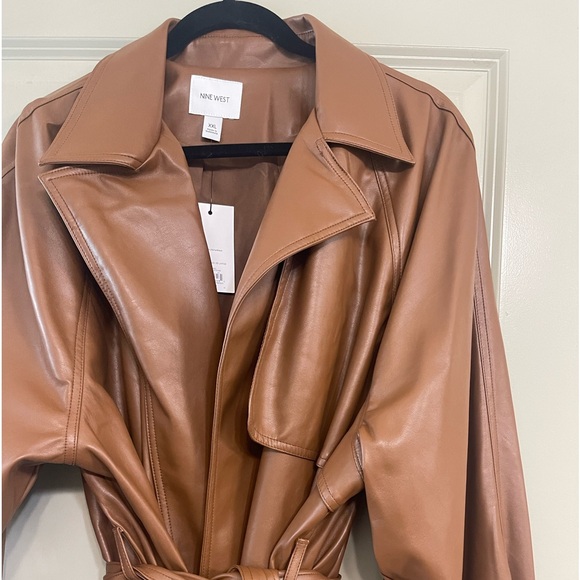 Brand New Full length Faux Leather coat - Picture 1 of 7